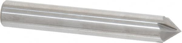 Accupro - 3/8" Diam 4 Flute Single End Solid Carbide Chamfer Mill - Apex Tool & Supply