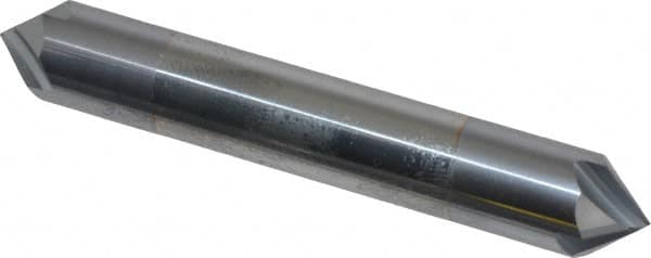 Accupro - 3/8" Diam 4 Flute Double End Solid Carbide Chamfer Mill - Apex Tool & Supply
