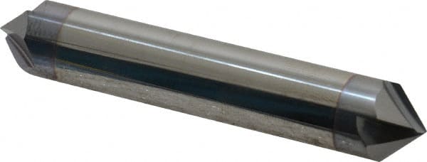 Accupro - 1/2" Diam 4 Flute Double End Solid Carbide Chamfer Mill - Apex Tool & Supply