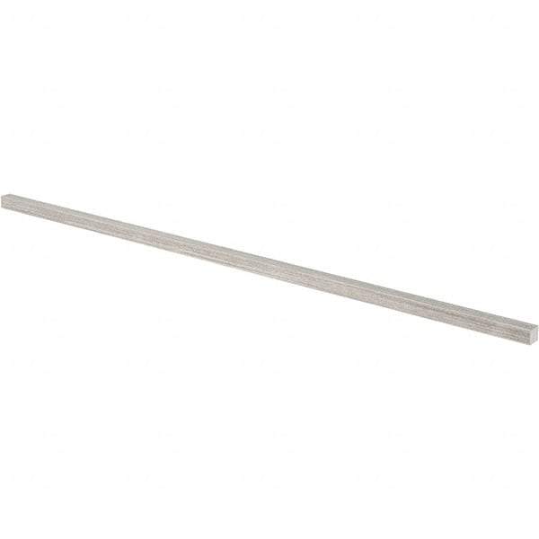 Value Collection - 12" Long x 1/4" High x 1/4" Wide, Plain Key Stock - Stainless Steel - Apex Tool & Supply