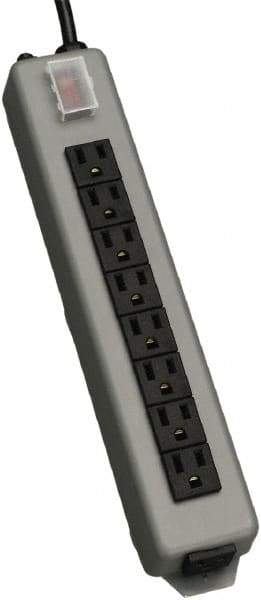 Tripp-Lite - 9 Outlets, 120 VAC15 Amps, 15' Cord, Power Outlet Strip - Keyhole, Tab Mount, 5-15 NEMA Configuration, 13-3/4" Strip - Apex Tool & Supply