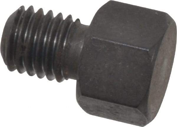 Gibraltar - 9/16" OAL, 1/4" Head Height, Low Carbon Steel, Threaded Rest Button - Black Oxide Coating, 1/4-28 Thread, 3/8" Hex - Apex Tool & Supply