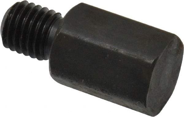 Gibraltar - 13/16" OAL, 1/2" Head Height, Low Carbon Steel, Threaded Rest Button - Black Oxide Coating, 1/4-28 Thread, 3/8" Hex - Apex Tool & Supply