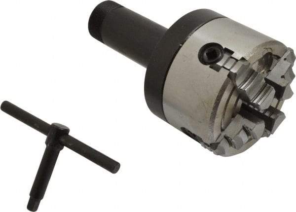 Interstate - 4 Jaws, 3" Diam, Independent Manual Lathe Chuck - 5C Mount Spindle, Reversible, 4,000 Max RPM, 0.765" Through Hole Diam, Cast Iron - Apex Tool & Supply