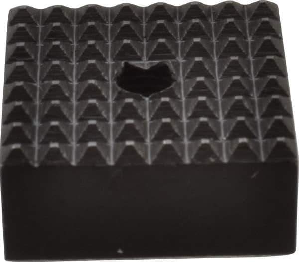 Fairlane - 3/4" Square, 10-32 Thread, 3/8" High, Extra Fine Tooth Grade, Diamond Serration, High Speed Steel, Square Positioning Gripper - 0.03 x 45A° Chamfer, Black Oxide Finish - Apex Tool & Supply