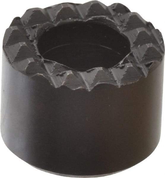 Fairlane - 1/2" Diam, 3/8" High, No. 8 C Bore SHCS, Counterbored, Extra Fine Tooth Grade Diamond Serration Tooth Pattern, High Speed Steel, Round Positioning Gripper - Black Oxide Coated - Apex Tool & Supply
