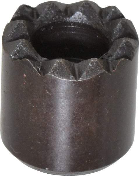 Fairlane - 1/2" Diam, 1/2" High, No. 8 C Bore SHCS, Counterbored, Fine Tooth Grade Diamond Serration Tooth Pattern, High Speed Steel, Round Positioning Gripper - Black Oxide Coated - Apex Tool & Supply