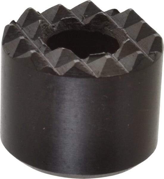 Fairlane - 5/8" Diam, 1/2" High, No. 8 C Bore SHCS, Counterbored, Fine Tooth Grade Diamond Serration Tooth Pattern, High Speed Steel, Round Positioning Gripper - Black Oxide Coated - Apex Tool & Supply