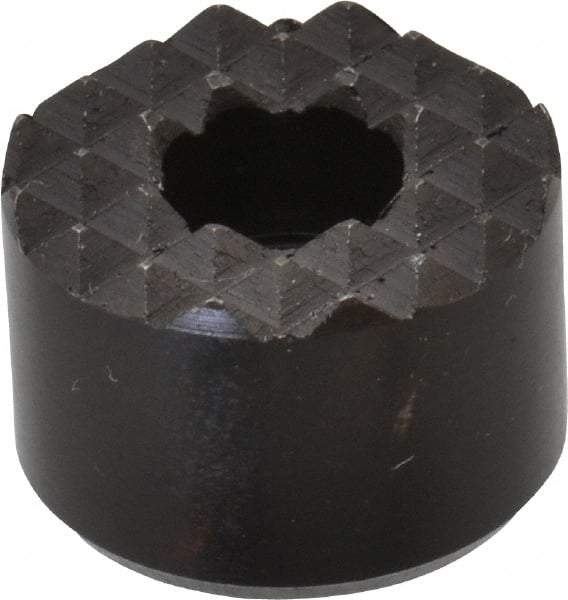 Fairlane - 3/4" Diam, 1/2" High, No. 10 C Bore SHCS, Counterbored, Fine Tooth Grade Diamond Serration Tooth Pattern, High Speed Steel, Round Positioning Gripper - Black Oxide Coated - Apex Tool & Supply