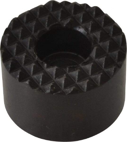 Fairlane - 3/4" Diam, 1/2" High, No. 10 C Bore SHCS, Counterbored, Extra Fine Tooth Grade Diamond Serration Tooth Pattern, High Speed Steel, Round Positioning Gripper - Black Oxide Coated - Apex Tool & Supply