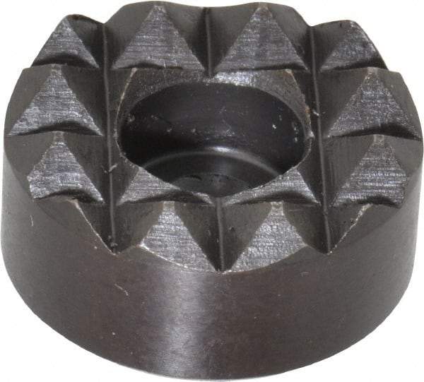 Fairlane - 3/4" Diam, 3/8" High, No. 10 C Bore SHCS, Counterbored, Coarse Tooth Grade Diamond Serration Tooth Pattern, High Speed Steel, Round Positioning Gripper - Black Oxide Coated - Apex Tool & Supply
