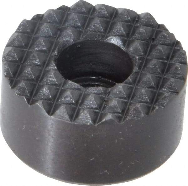 Fairlane - 1" Diam, 1/2" High, 1/4 C Bore SHCS, Counterbored, Fine Tooth Grade Diamond Serration Tooth Pattern, High Speed Steel, Round Positioning Gripper - Black Oxide Coated - Apex Tool & Supply