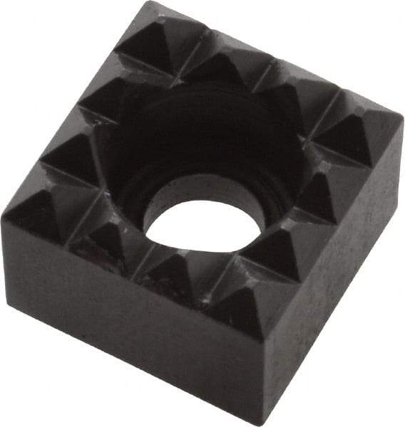 Fairlane - 1/2" Square, 3/8" High, #10 C Bore SHCS Size, Fine Tooth Grade, Diamond Serration, High Speed Steel, Square Positioning Gripper - 0.03 x 45A° Chamfer, 1/4" Counterbore Depth, Black Oxide Finish - Apex Tool & Supply