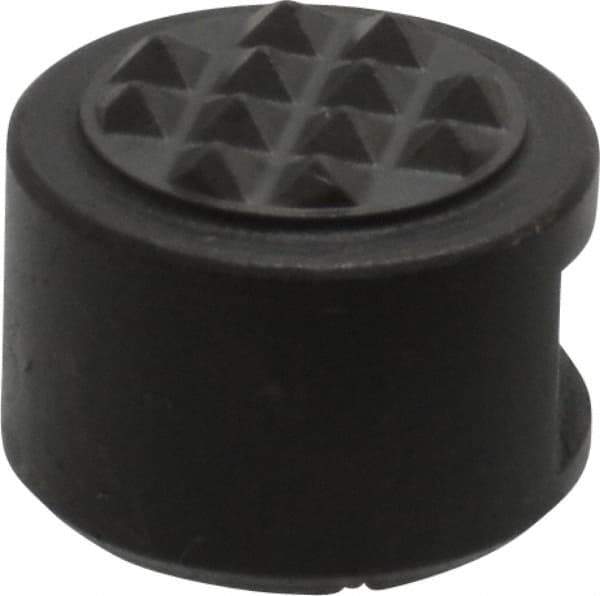 Fairlane - 10-32 Thread, 1/2" Diam, 3/8" High, Threaded, Extra Fine Tooth Grade Diamond Serration Tooth Pattern, Carbide Tipped, Round Positioning Gripper - 3/16" Flat Width, Uncoated - Apex Tool & Supply