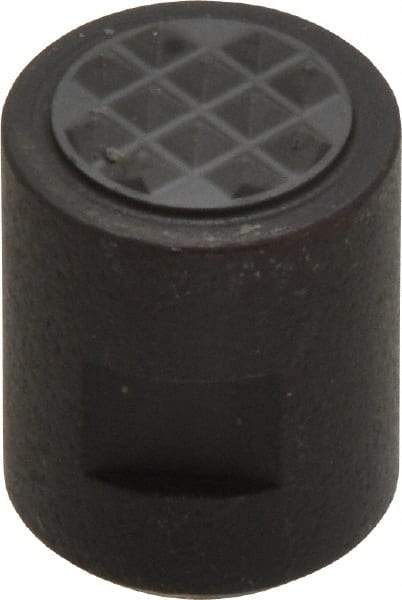 Fairlane - 10-32 Thread, 1/2" Diam, 0.651" High, Threaded, Extra Fine Tooth Grade Diamond Serration Tooth Pattern, Carbide Tipped, Round Positioning Gripper - 3/16" Flat Width, Uncoated - Apex Tool & Supply