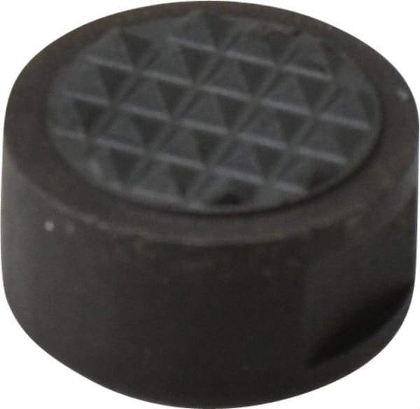 Fairlane - 1/4-28 Thread, 5/8" Diam, 3/8" High, Threaded, Extra Fine Tooth Grade Diamond Serration Tooth Pattern, Carbide Tipped, Round Positioning Gripper - 3/16" Flat Width, Uncoated - Apex Tool & Supply