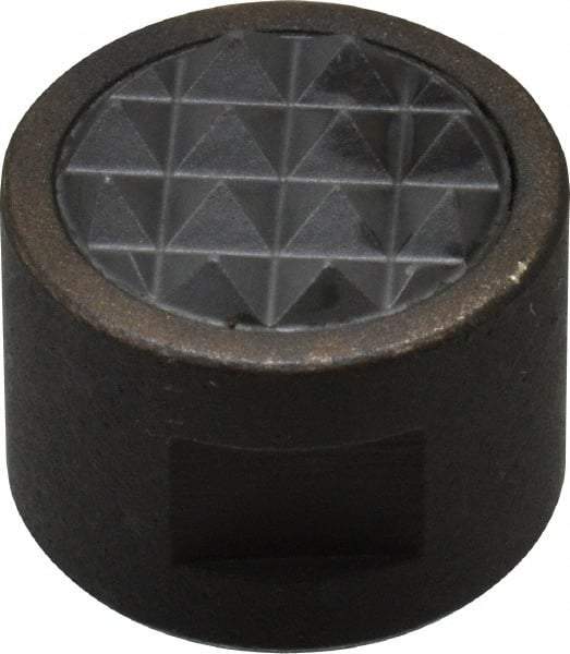Fairlane - 1/4-28 Thread, 5/8" Diam, 1/2" High, Threaded, Fine Tooth Grade Diamond Serration Tooth Pattern, Carbide Tipped, Round Positioning Gripper - 3/16" Flat Width, Uncoated - Apex Tool & Supply