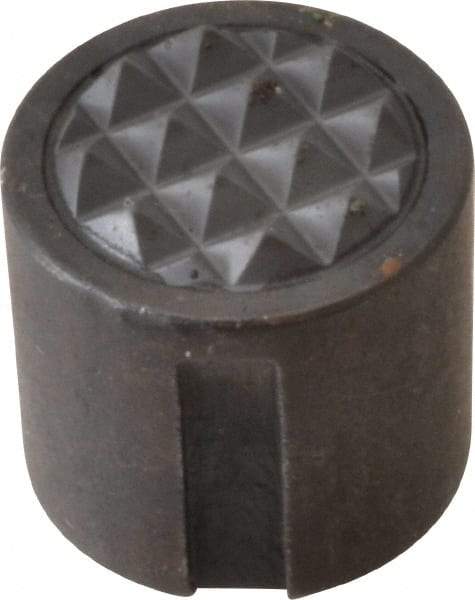 Fairlane - 1/4-28 Thread, 5/8" Diam, 5/8" High, Threaded, Fine Tooth Grade Diamond Serration Tooth Pattern, Carbide Tipped, Round Positioning Gripper - 0.13" Flat Width, Uncoated - Apex Tool & Supply