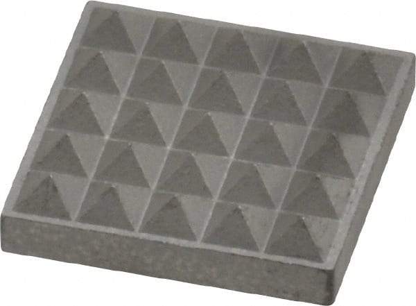 Fairlane - Extra Fine Tooth Grade, Diamond Tooth Pattern, Solid Carbide, Square Positioning Gripper Pad - 1/2" Long x 1/2" Wide x 1/8" High - Apex Tool & Supply
