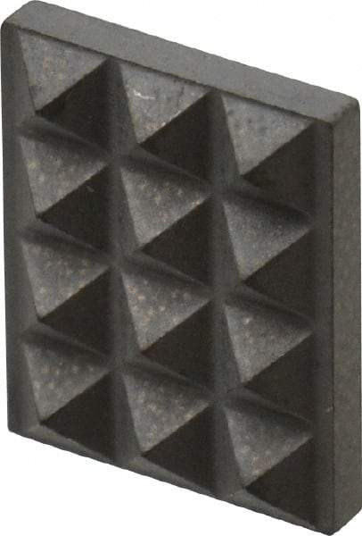 Fairlane - Fine Tooth Grade, Diamond Tooth Pattern, Solid Carbide, Rectangle Positioning Gripper Pad - 1/2" Long x 13/32" Wide x 1/8" High - Apex Tool & Supply