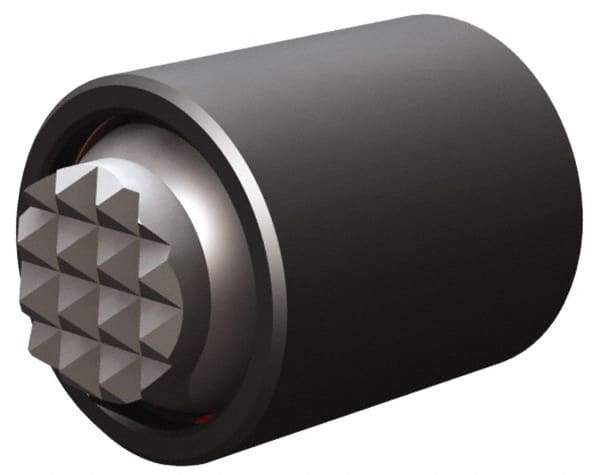 Fairlane - 4-40, 5/16" Thread Length, 5/32" Ball Diam, Serrated Ball Pad Surface, Alloy Steel, Black Oxide, Base, Swivel Action Gripper Assemblies - 3/8" Diam, 5/16" Deep Thread, 5/32" Contact Diam, 3/4" Overall Height, High Speed Steel Ball - Apex Tool & Supply