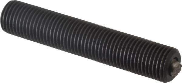 Fairlane - 3/8-24, 2" Thread Length, 3/16" Ball Diam, Serrated Ball Pad Surface, Alloy Steel, Black Oxide, Threaded, Swivel Action Gripper Assemblies - 5/32" Contact Diam, High Speed Steel Ball - Apex Tool & Supply