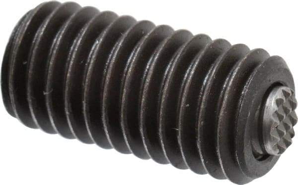 Fairlane - 1/2-13, 1" Thread Length, 9/32" Ball Diam, Serrated Ball Pad Surface, Alloy Steel, Black Oxide, Threaded, Swivel Action Gripper Assemblies - 1/4" Contact Diam, High Speed Steel Ball - Apex Tool & Supply