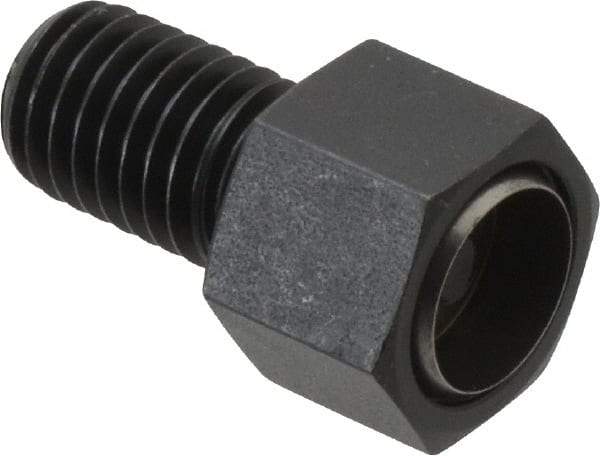Fairlane - 5/8-11, 1" Thread Length, 3/4" Ball Diam, Alloy Steel, Hex Head, Swivel Action Gripper Assemblies - 11/16" Head Height, 15/16" Hex, Stainless Steel Ball - Apex Tool & Supply