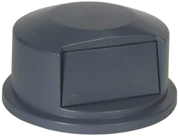 Rubbermaid - Round Lid for Use with 44 Gal Round Trash Cans - Gray, Polyethylene, For 2643 Brute Trash Cans - Apex Tool & Supply