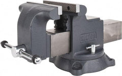 Wilton - 8" Jaw Width x 8" Jaw Opening Capacity, 4" Throat Depth, Bench & Pipe Combination Vise - 3/4 to 3" Pipe Capacity, Swivel Base, Bolt Down Attachment, Ductile Iron - Apex Tool & Supply