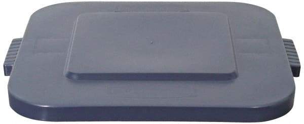 Rubbermaid - Square Lid for Use with 28 Gal Square Trash Cans - Gray, Polyethylene, For 3526 Brute Trash Cans - Apex Tool & Supply