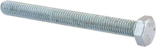 Value Collection - M8x1.25mm Metric Coarse, 80mm Length Under Head Hex Head Cap Screw - Fully Threaded, Grade 8.8 Steel, Zinc-Plated Finish, 13mm Hex - Apex Tool & Supply