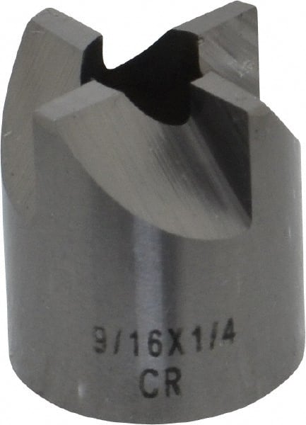 Made in USA - 4 Flutes, 9/16" Diam, 1/4" Pilot Hole Diam, Solid Carbide Reverse Counterbore - Apex Tool & Supply