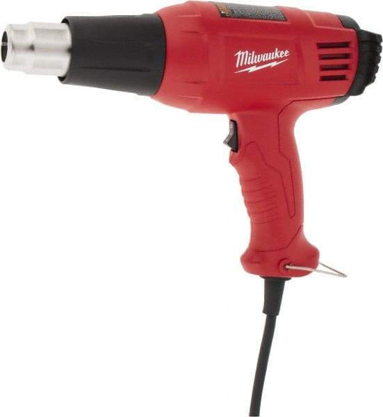 Milwaukee Tool - 570 to 1,000°F Heat Setting, 14.8 CFM Air Flow, Heat Gun - 120 Volts, 11.6 Amps, 1,400 Watts, 10.13' Cord Length - Apex Tool & Supply