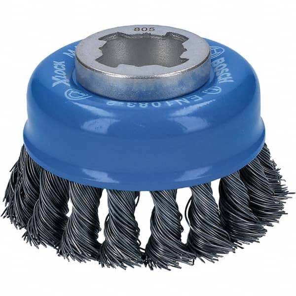 Bosch - 3" Diam 0.012" X-LOCK Carbon Steel Fill Cup Brush - Apex Tool & Supply