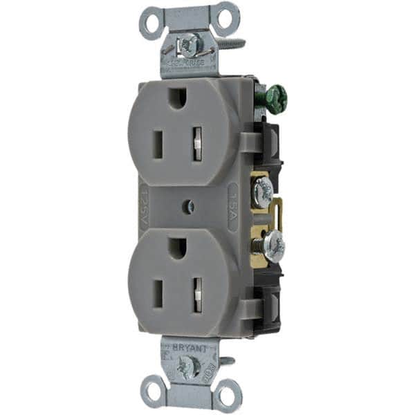 Bryant Electric - Straight Blade Receptacles Receptacle Type: Duplex Receptacle Grade: Commercial - Apex Tool & Supply