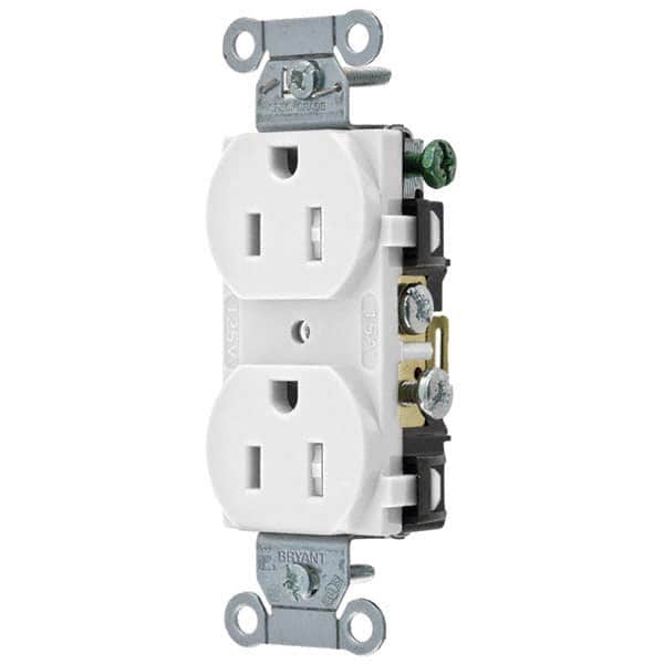 Bryant Electric - Straight Blade Receptacles Receptacle Type: Duplex Receptacle Grade: Commercial - Apex Tool & Supply
