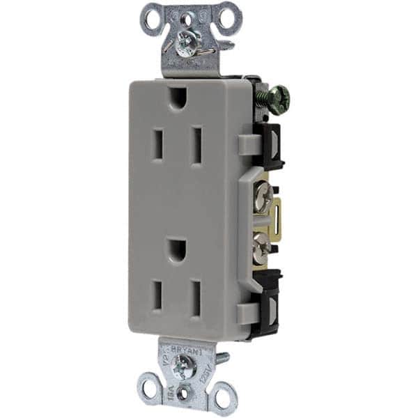 Bryant Electric - Straight Blade Receptacles Receptacle Type: Duplex Receptacle Grade: Commercial - Apex Tool & Supply
