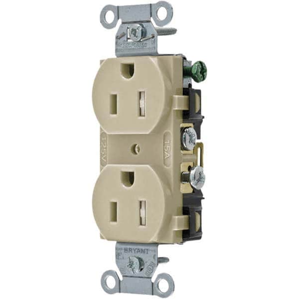 Bryant Electric - Straight Blade Receptacles Receptacle Type: Duplex Receptacle Grade: Commercial - Apex Tool & Supply