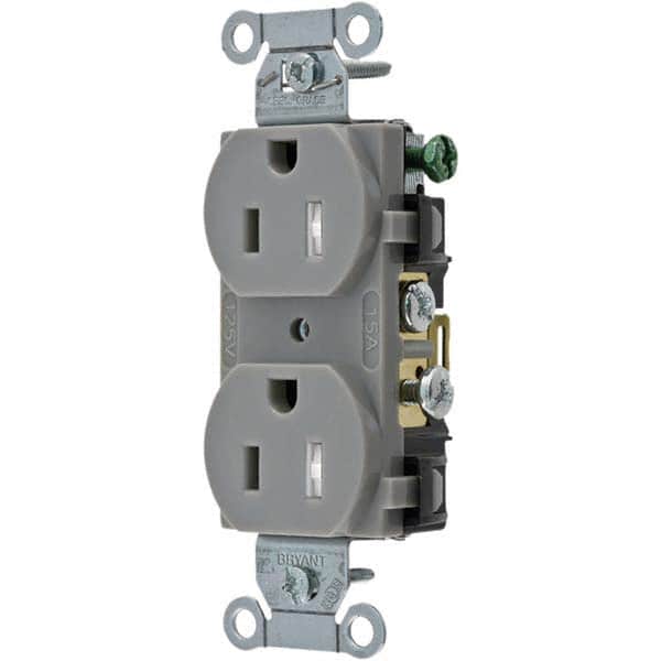 Bryant Electric - Straight Blade Receptacles Receptacle Type: Duplex Receptacle Grade: Commercial - Apex Tool & Supply