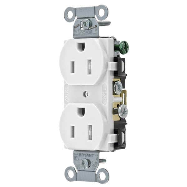 Bryant Electric - Straight Blade Receptacles Receptacle Type: Duplex Receptacle Grade: Commercial - Apex Tool & Supply