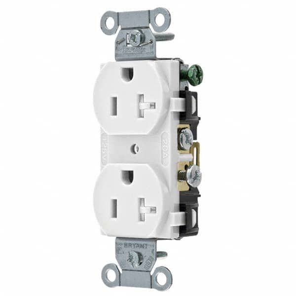 Bryant Electric - Straight Blade Receptacles Receptacle Type: Duplex Receptacle Grade: Commercial - Apex Tool & Supply