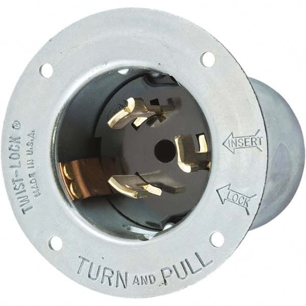 Bryant Electric - Twist Lock Plugs & Connectors Connector Type: Inlet Grade: Industrial - Apex Tool & Supply