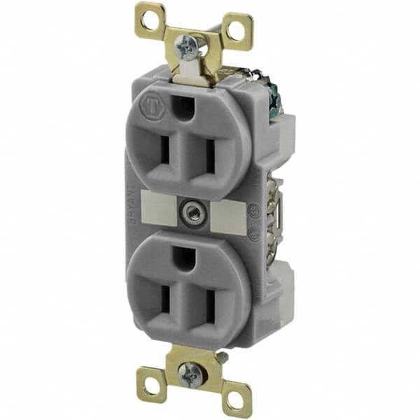 Bryant Electric - Straight Blade Receptacles Receptacle Type: Duplex Receptacle Grade: Industrial - Apex Tool & Supply