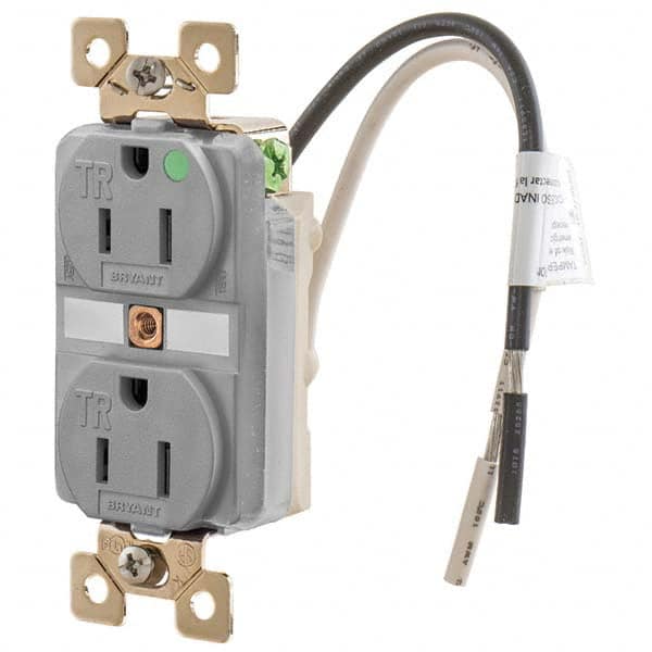 Bryant Electric - Straight Blade Receptacles Receptacle Type: Duplex Receptacle Grade: Hospital - Apex Tool & Supply