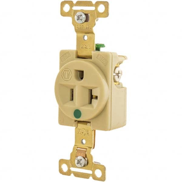 Bryant Electric - Straight Blade Receptacles Receptacle Type: Single Receptacle Grade: Hospital - Apex Tool & Supply