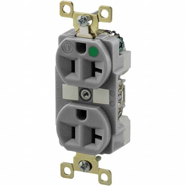 Bryant Electric - Straight Blade Receptacles Receptacle Type: Duplex Receptacle Grade: Hospital - Apex Tool & Supply