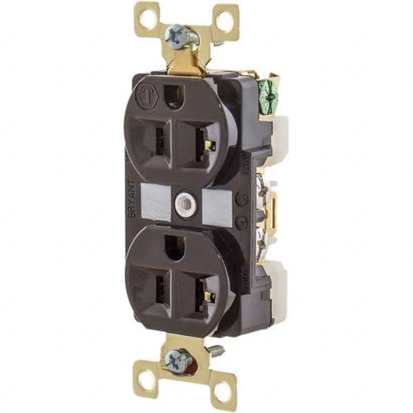 Bryant Electric - Straight Blade Receptacles Receptacle Type: Duplex Receptacle Grade: Industrial - Apex Tool & Supply