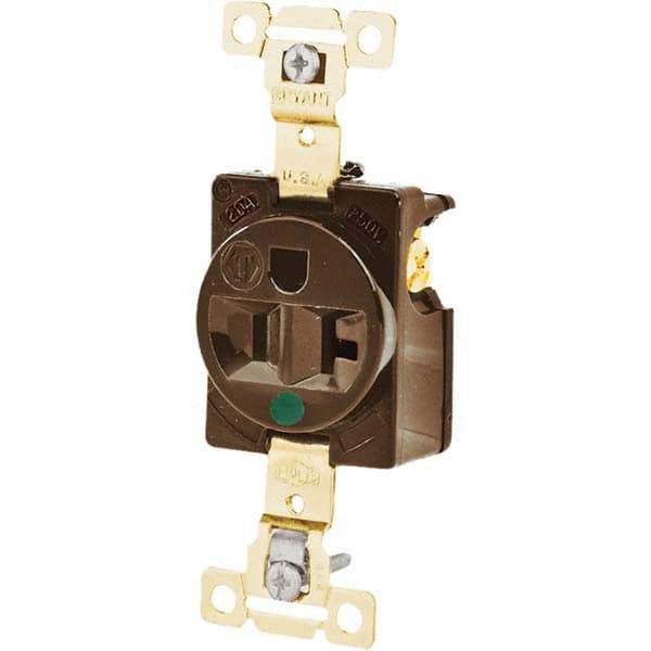 Bryant Electric - Straight Blade Receptacles Receptacle Type: Single Receptacle Grade: Hospital - Apex Tool & Supply
