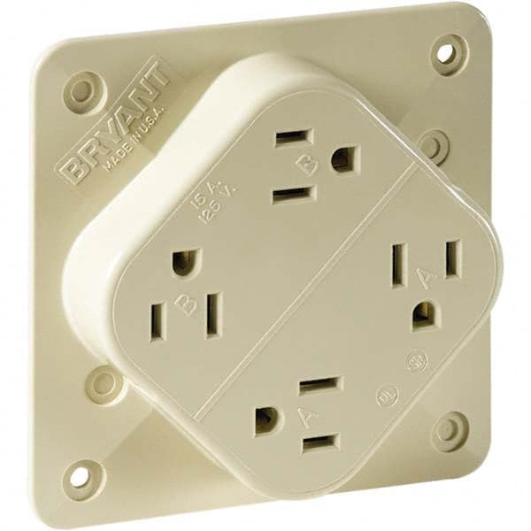 Bryant Electric - Straight Blade Receptacles Receptacle Type: Fourplex Receptacle Grade: Industrial - Apex Tool & Supply